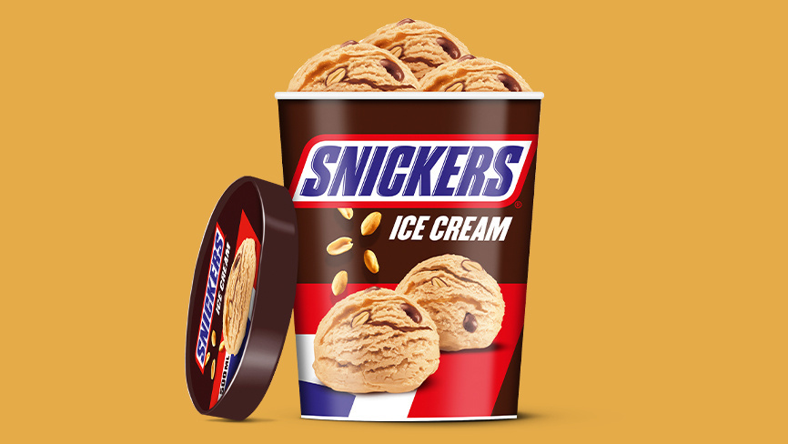 Snickers Ice Cream open