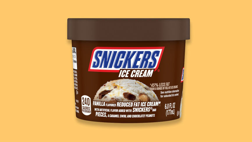 Snickers 6oz ice cream cups
