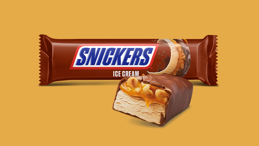 Snickers Ice Cream bar split