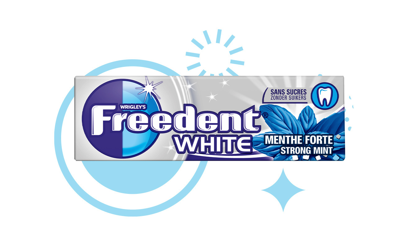 Pack de gomme blanche Freedent