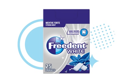 Freedent - Chewing gum menthe givrée sans sucres